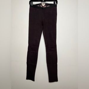 Helmut Lang Burgundy Leather Pants, 2